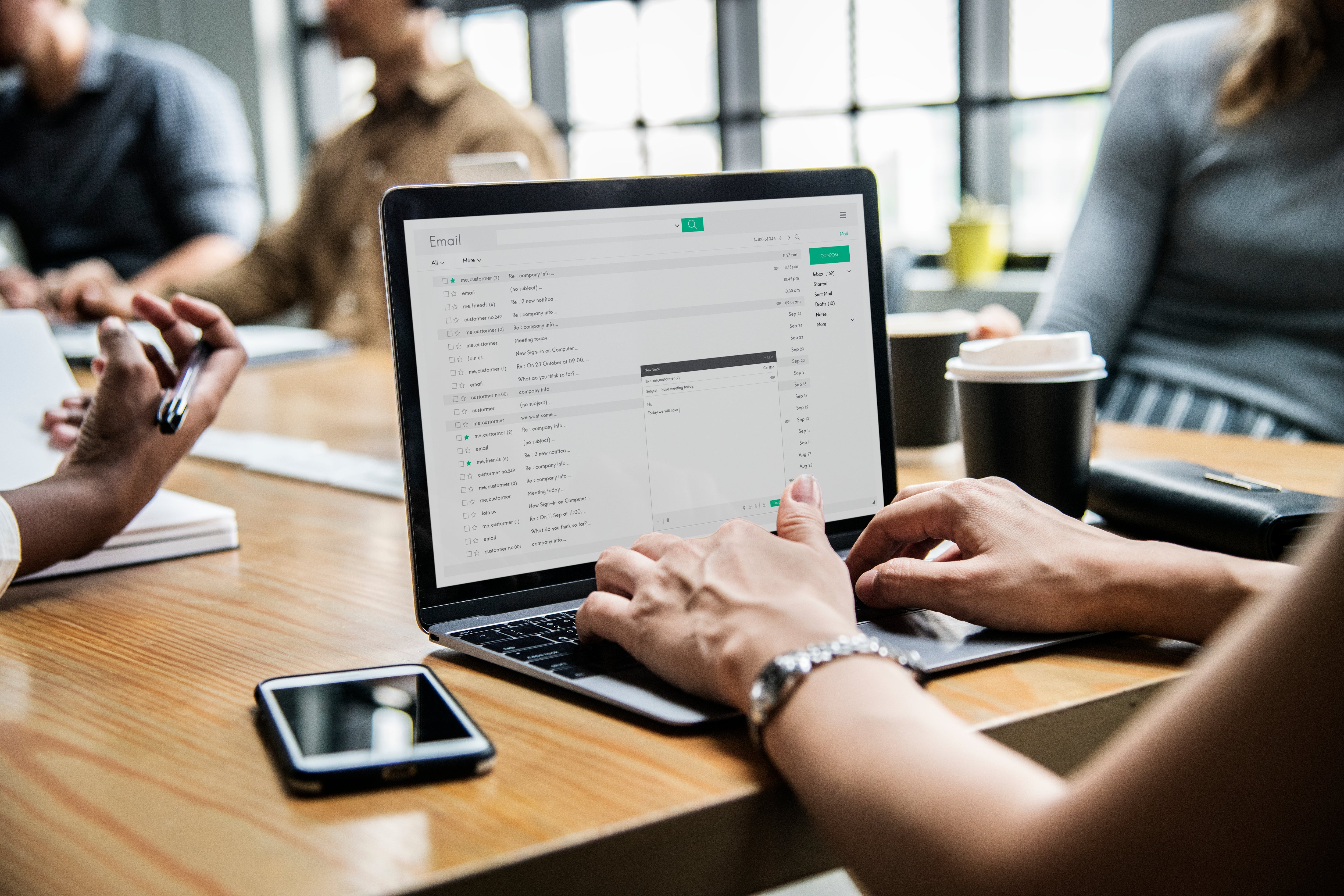 Marketing services through email for lead generation.